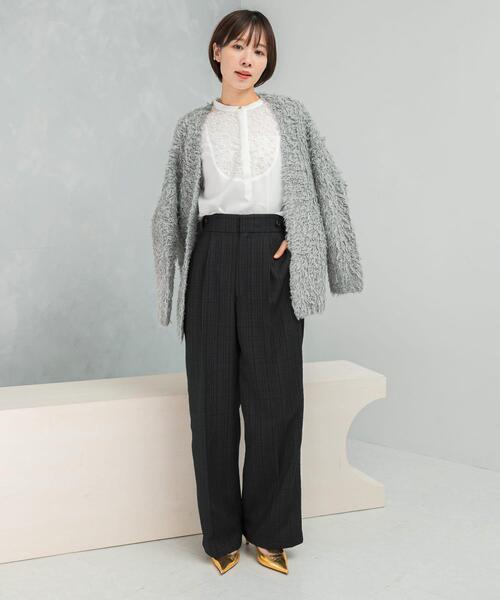 ブラウス シャツ ウォッシャブルフラワー刺繍レースブラウス