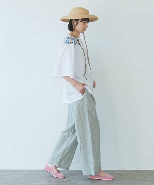 「yuni」 半袖カットソー FREE ブラック レディース_画像3