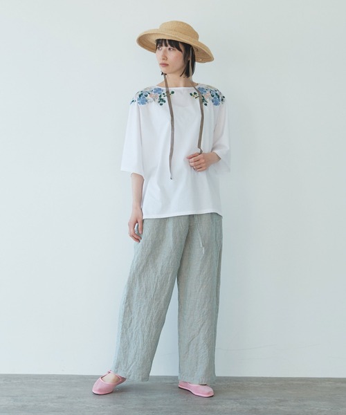 「yuni」 半袖カットソー FREE ブラック レディース_画像4