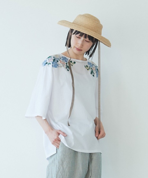 「yuni」 半袖カットソー FREE ブラック レディース_画像7