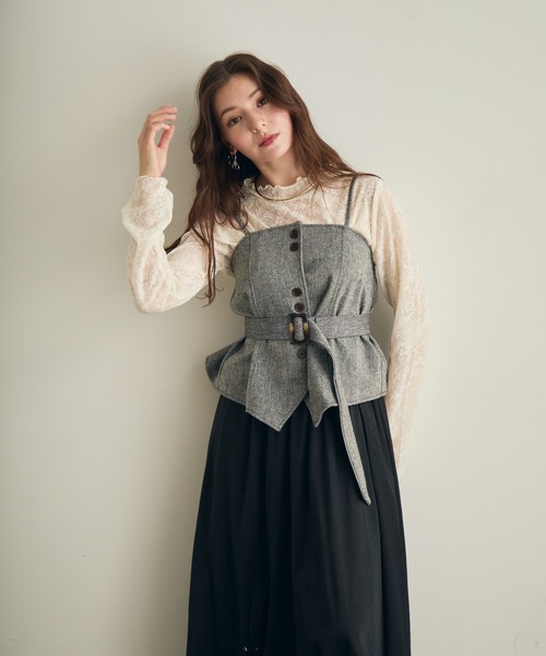 Lunea キャミソール ベルト付き2wayビスチェ : ZOZOTOWN Yahoo!店