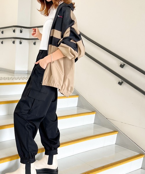 「Java」 ジップアップブルゾン X-LARGE ベージュ レディース_画像2