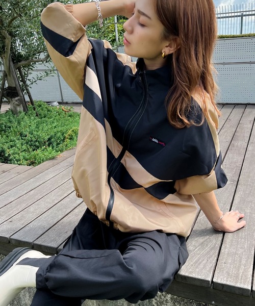 「Java」 ジップアップブルゾン X-LARGE ベージュ レディース_画像3