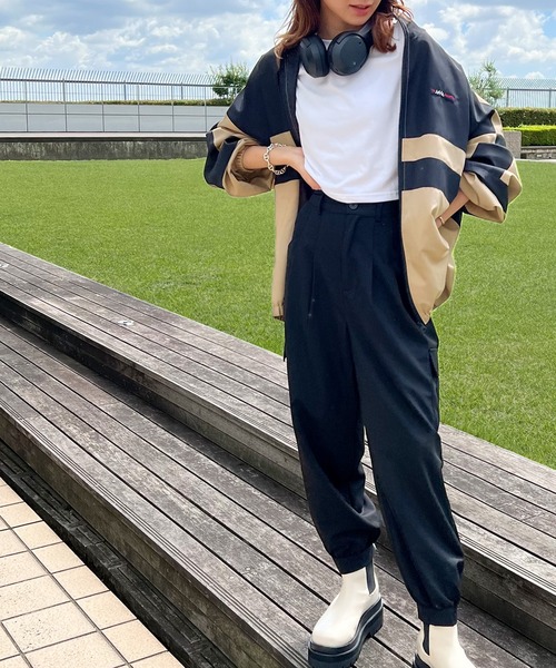 「Java」 ジップアップブルゾン X-LARGE ベージュ レディース_画像4