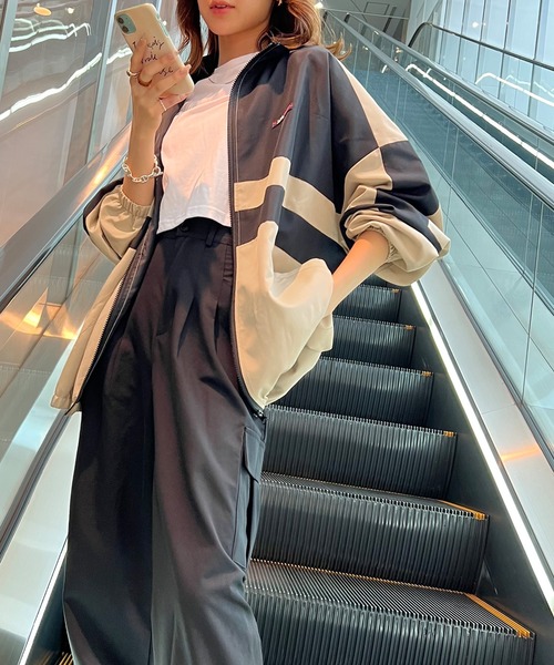 「Java」 ジップアップブルゾン X-LARGE ベージュ レディース_画像7