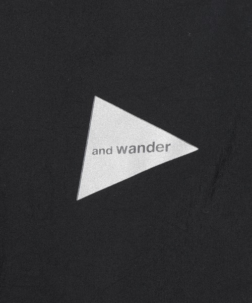 「and wander」 半袖シャツ L ブラック メンズ_画像6
