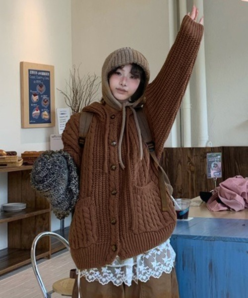 VIBGYOR カーディガン ボリューム オーバーサイズカーディガン