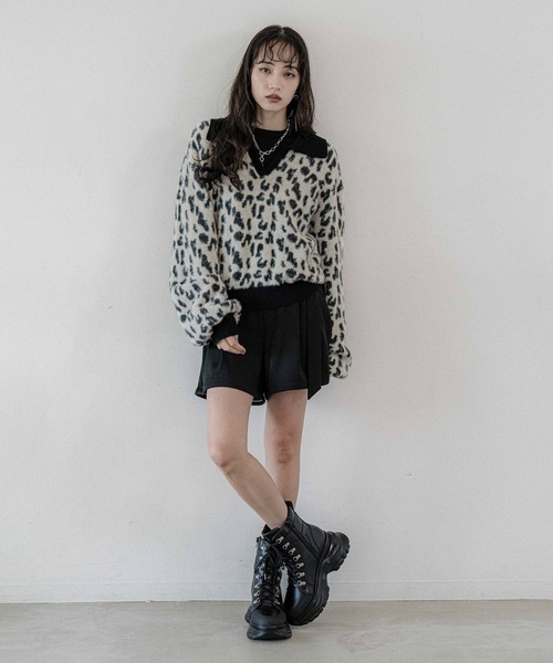 HARE（ハレ） ニット セーター シャギーポロニットプルオーバー(HARE