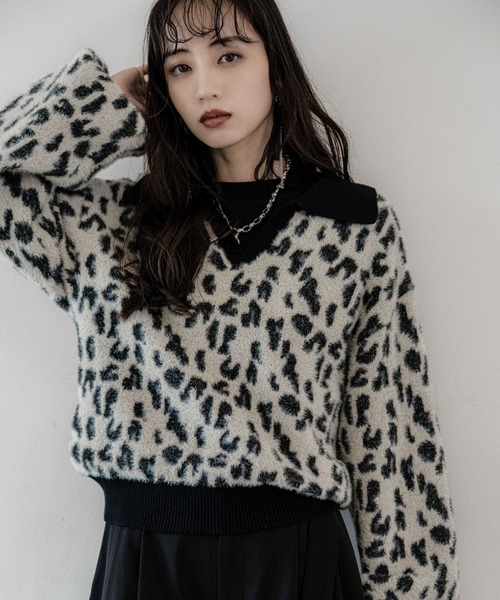 HARE（ハレ） ニット セーター シャギーポロニットプルオーバー(HARE