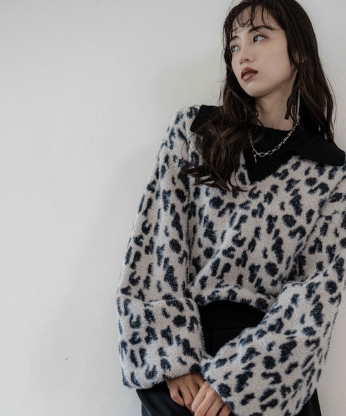 HARE（ハレ） ニット セーター シャギーポロニットプルオーバー(HARE