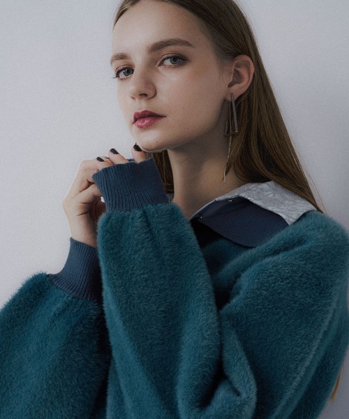 HARE（ハレ） ニット セーター シャギーポロニットプルオーバー(HARE