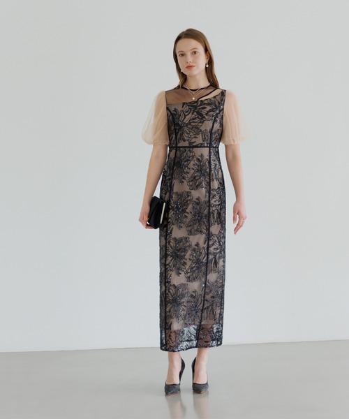 「Leja」 半袖ワンピース SMALL ブラック レディース_画像3