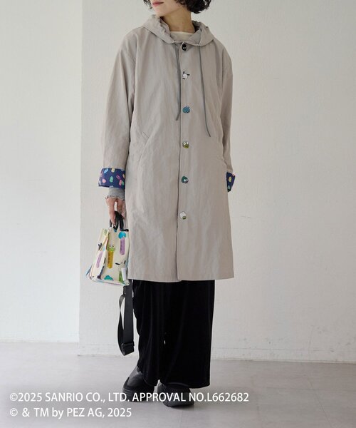 撥水/ライトアウター【はぴだんぶい×PEZ×ear】コラボレインコート ear PAPILLONNER（イア パピヨネ） コート アウター 「はぴだんぶい