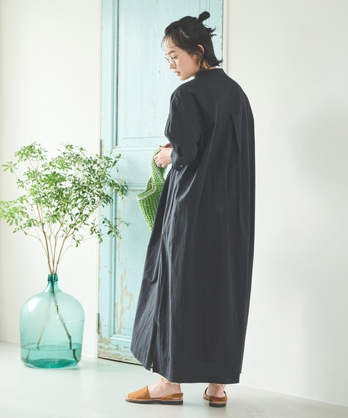 「Crisp」 半袖ワンピース FREE グレイッシュベージュ レディース_画像4