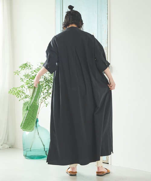 「Crisp」 半袖ワンピース FREE グレイッシュベージュ レディース_画像5