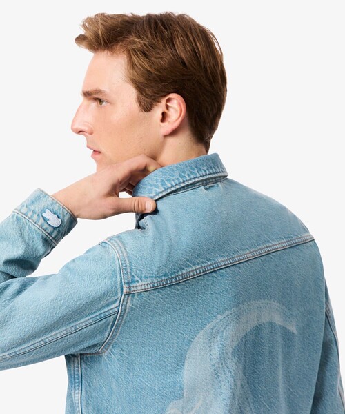 LACOSTE（ラコステ） デニムジャケット gジャン バックワニロゴデニム