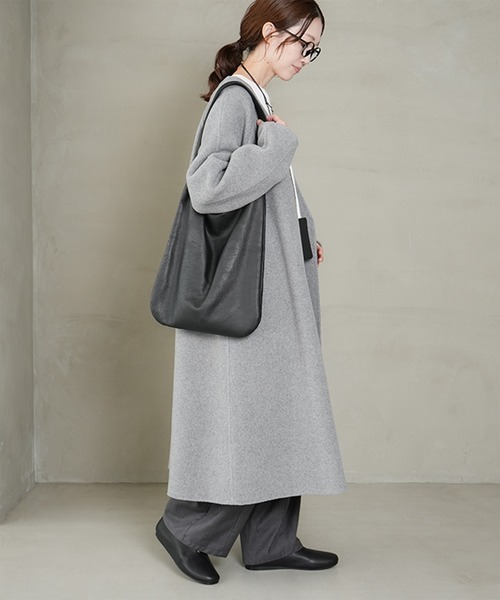 solamonat poche（ソラモナポッシェ） ノーカラーコート コート ソフト 