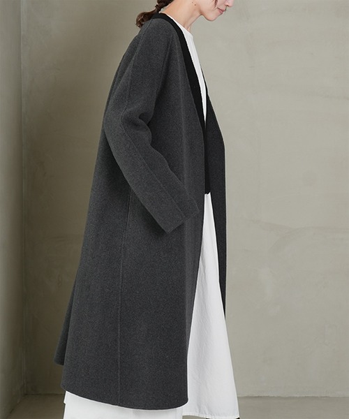 solamonat poche（ソラモナポッシェ） ノーカラーコート コート ソフト