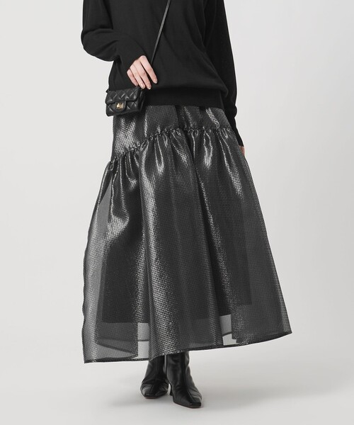 ユナイテッドアローズ　スケルトン シャインジャカード スカート UNITED ARROWS（ユナイテッドアローズ）の「スケルトン シャインジャ