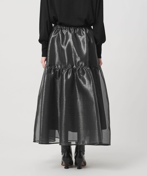 ユナイテッドアローズ　スケルトン シャイン ジャガード スカート　今季物 UNITED ARROWS（ユナイテッドアローズ） スカート スケルトン シャイン