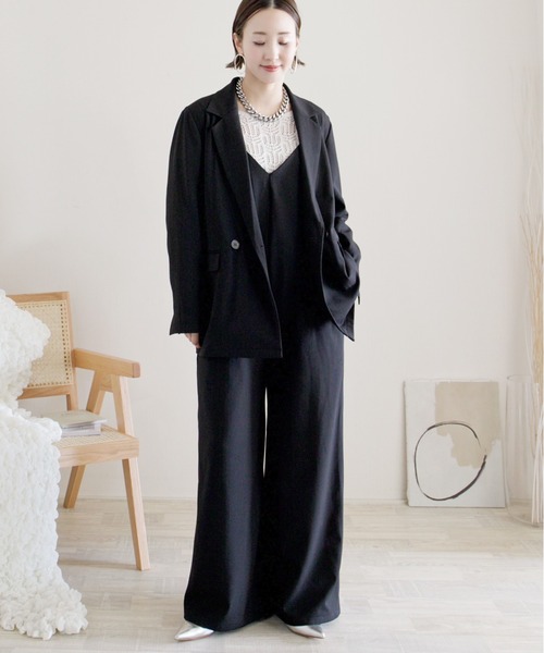 「ECRIRE」 オーバーオール M ブラック レディース_画像3