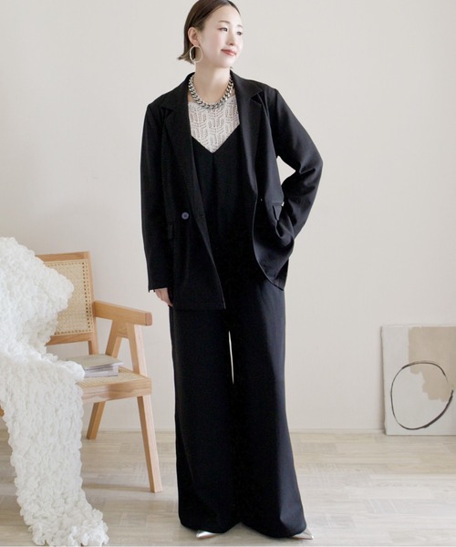 「ECRIRE」 オーバーオール M ブラック レディース_画像4