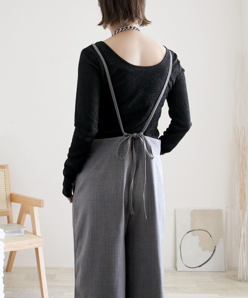 「ECRIRE」 オーバーオール M ブラック レディース_画像8