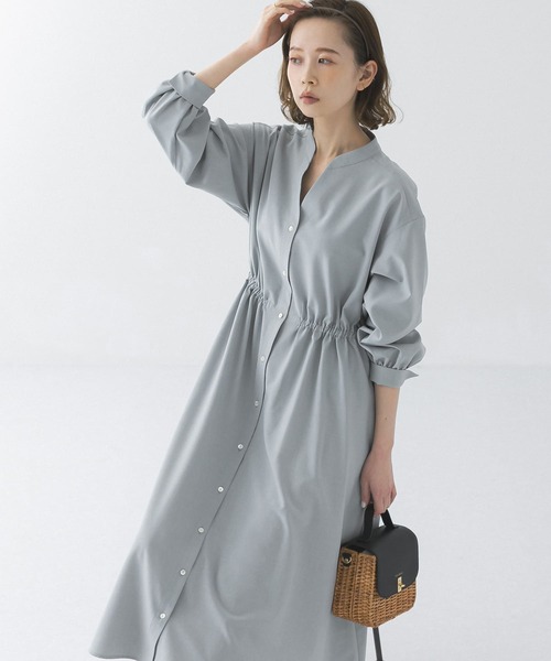 URBAN RESEARCH ROSSO WOMEN」 長袖ワンピース FREE グリーン系その他  
