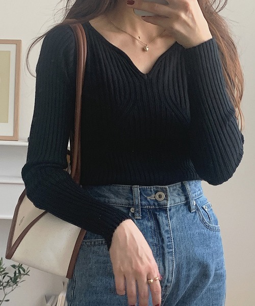 「LAUIR」 長袖ニット FREE ホワイト レディース_画像7