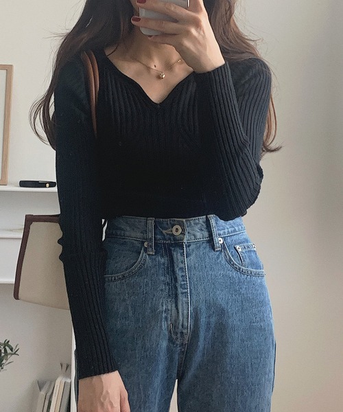 「LAUIR」 長袖ニット FREE ホワイト レディース_画像8