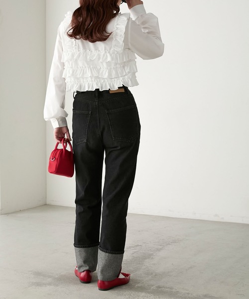 「BONLECILL」 長袖ブラウス FREE オフホワイト レディース_画像8