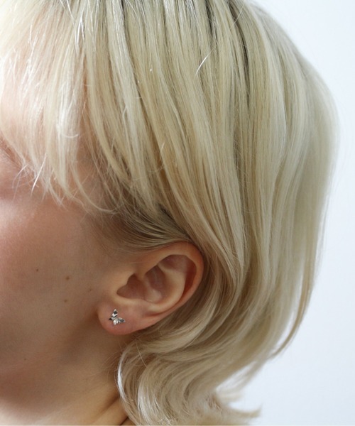 cui-cui（キュイキュイ） ピアス（両耳用） FREE ホワイトゴールド