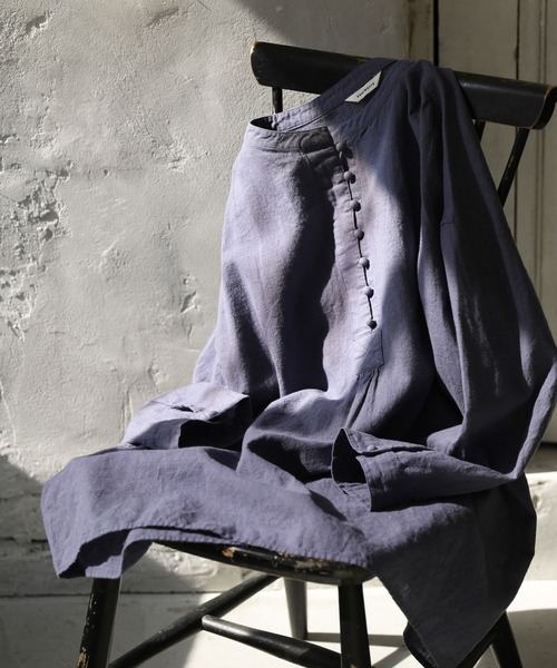 「soulberry」 長袖ブラウス M ブルー レディース_画像4