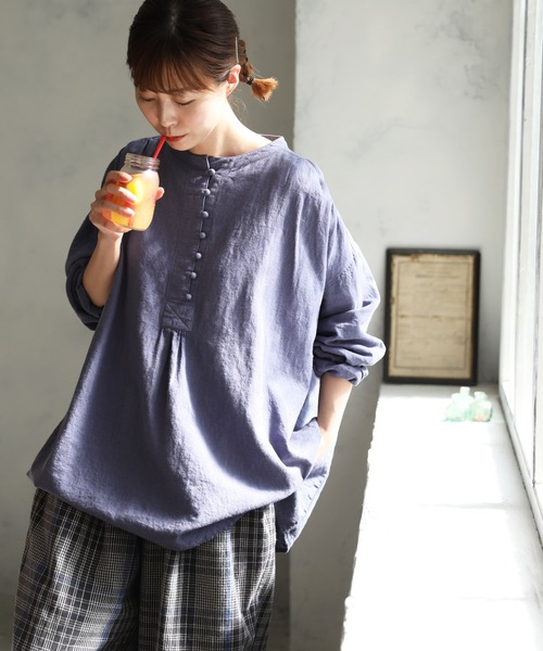 「soulberry」 長袖ブラウス M ブルー レディース_画像5