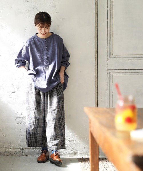 「soulberry」 長袖ブラウス M ブルー レディース_画像6