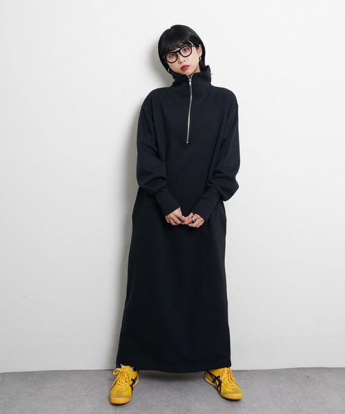 コーチ　スウェットワンピース ワンピース ハーフジップスウェットワンピース : ZOZOTOWN Yahoo!店