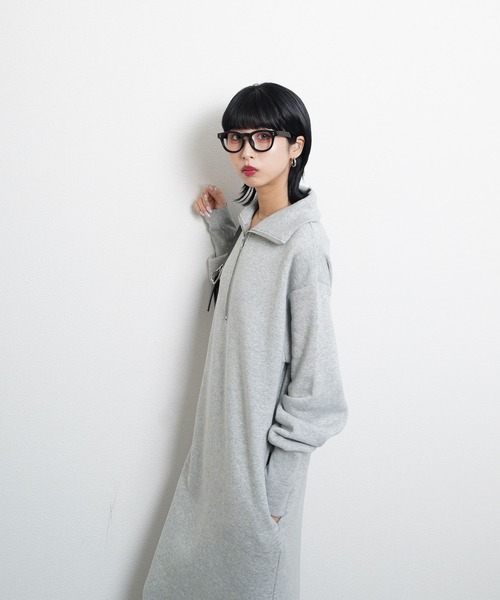 ワンピース ハーフジップスウェットワンピース : ZOZOTOWN Yahoo!店