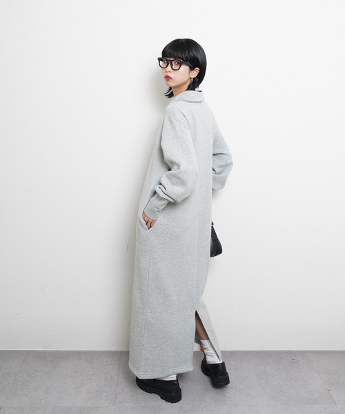 ワンピース ハーフジップスウェットワンピース : ZOZOTOWN Yahoo!店