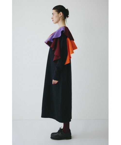 HeRIN.CYE ワンピース Ruffle knit dress ラッフルニットドレス
