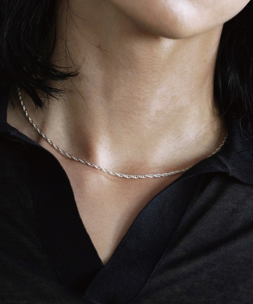 WYM LIDNM ネックレス Silver 925 CROSS-LINK CHAIN NECKLACE メンズ