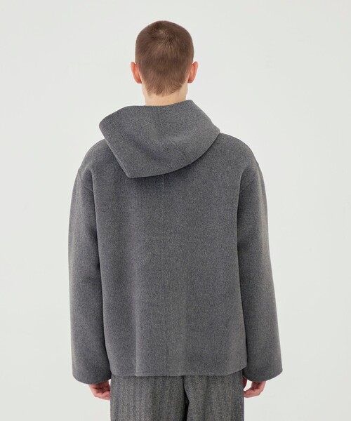 GALERIE VIE フード付きジャケット グレー GALERIE VIE（ギャルリー ヴィー） コート ジャケット ウールカシミヤ