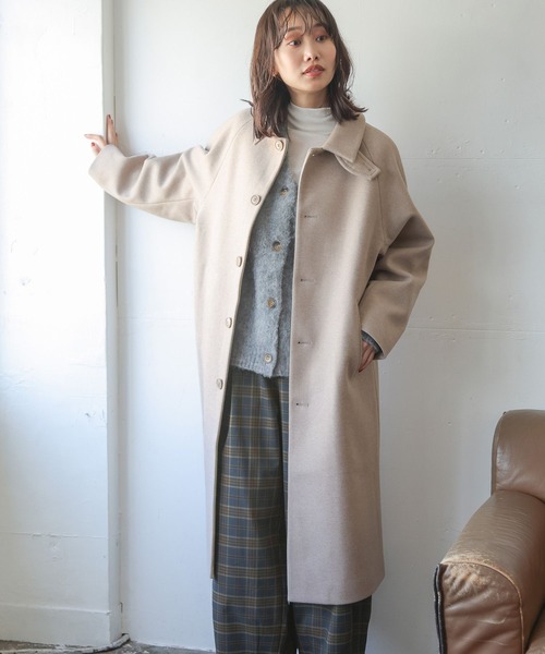 niko and... レザーコート　カラー完売品 niko and…（ニコアンド） コート LONG グレー レディース : ZOZOTOWN