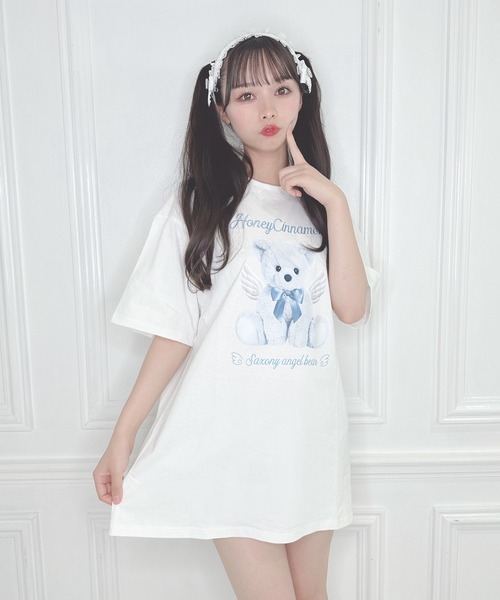 「Honey Cinnamon」 半袖Tシャツ FREE ピンク レディース_画像2