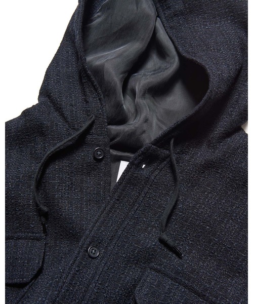 ブルゾン アウター FANCY TWEED HOODED SHIRT メンズ レディースの画像