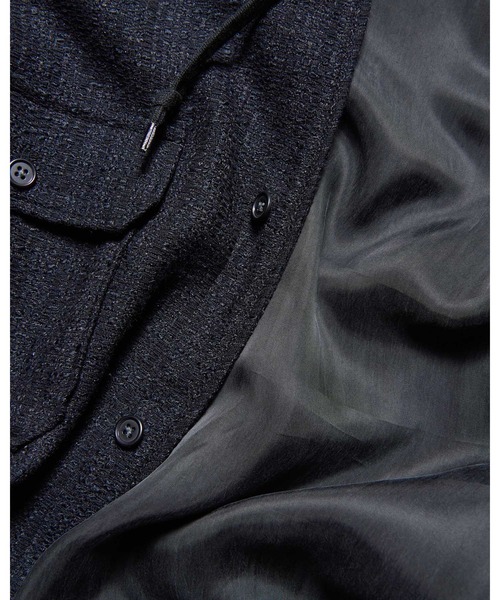 ブルゾン アウター FANCY TWEED HOODED SHIRT メンズ レディースの画像