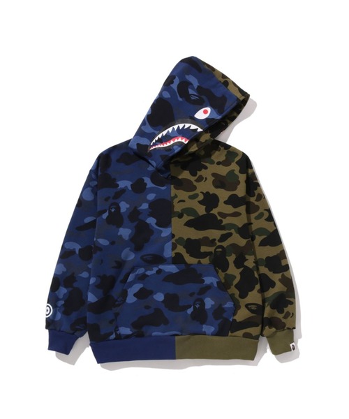 A BATHING APE（アベイシングエイプ） パーカー SPLIT CAMO SHARK