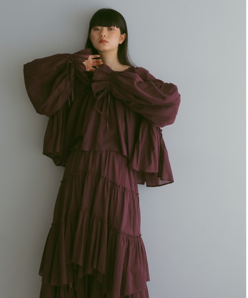 「CASA FLINE」 長袖ブラウス FREE パープル レディース_画像4