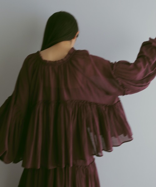 「CASA FLINE」 長袖ブラウス FREE パープル レディース_画像6