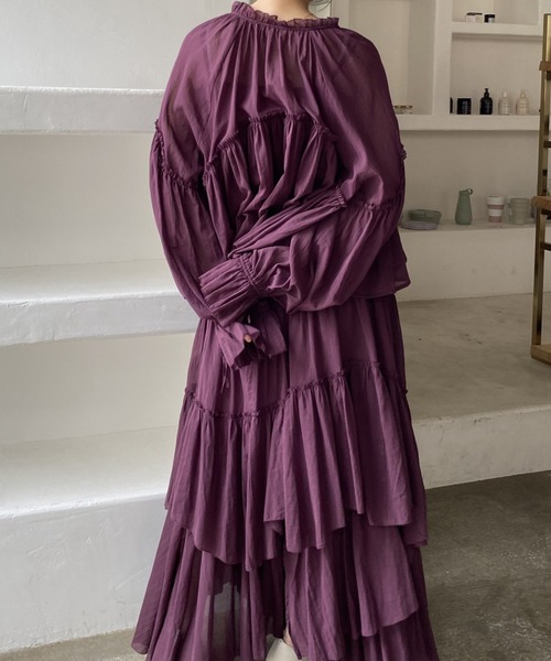 「CASA FLINE」 長袖ブラウス FREE パープル レディース_画像7