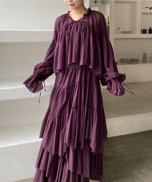 「CASA FLINE」 長袖ブラウス FREE パープル レディース_画像8